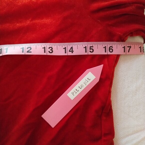 RSLove (M) Red Velvet with Faux Fur Trim Hooded Mini Ms. Clause Dress - Picture 6 of 9